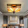 Tiffany 6"-Wide Retro Square Tiffany Ceiling Light