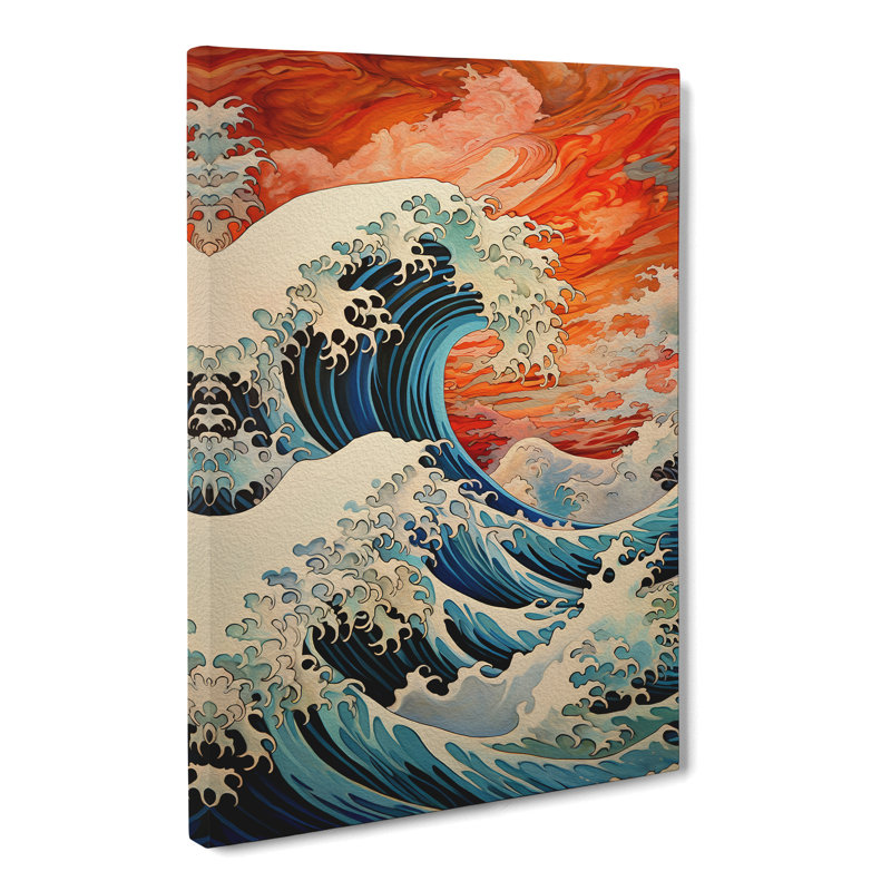 Wave Japanese Informel - Print, 50cm H x 35cm W x 3cm D