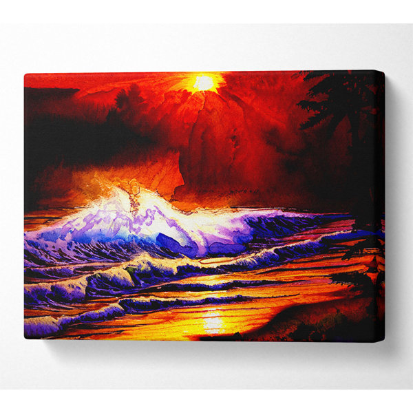 House of Hampton Red Paradise Surf - Wrapped Canvas Art Prints ...