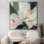 Magnolia blanc moderne, grandes illustrations de peinture florale, très grand encadré, impression d'art mural (assemblage requis-105075767