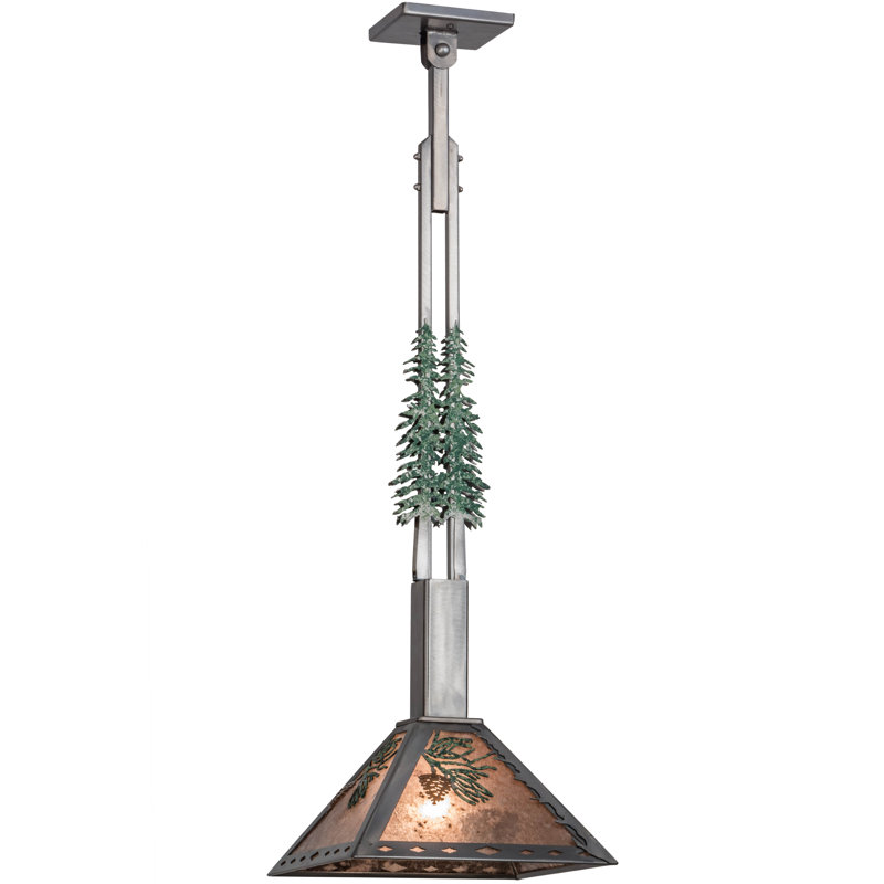 Luminaire suspendu conique 1 lumière Winter Pine