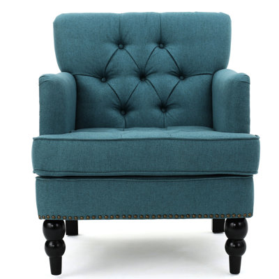 Textured Linen Club Chair - Adds Elegance To Any Room Armrest Offers Extra Support
