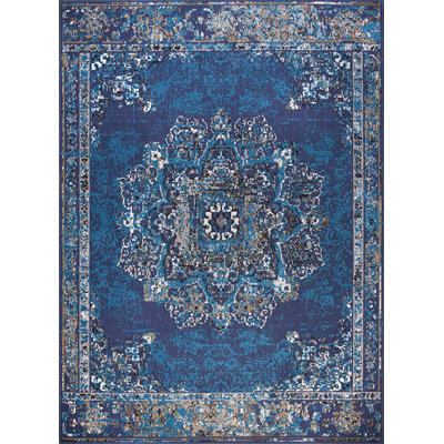 Tapis d'intérieur / extérieur bleu Schrader