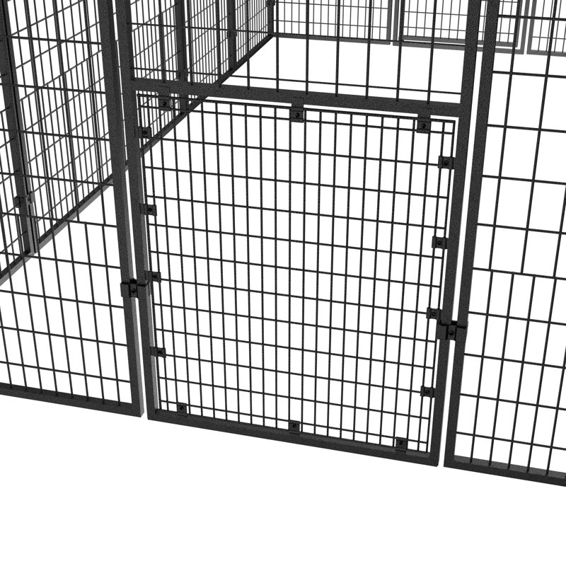 10.6 FT x 6.2 FT Walk-in Metal Extra Large Dog Crate with Specious Activity Space