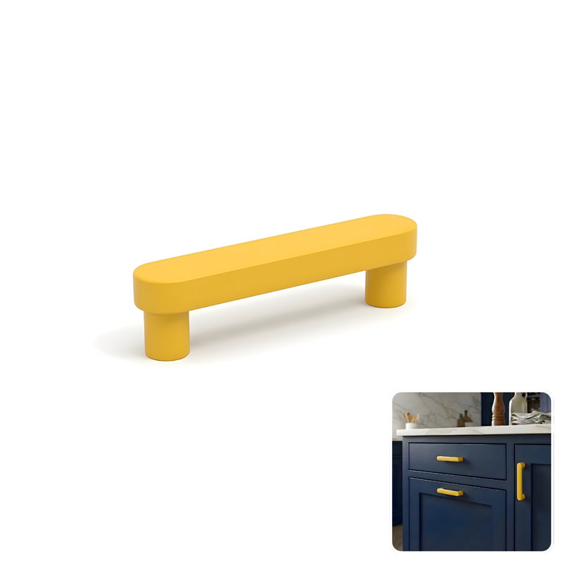 Poignée d'armoire moderne de style Mid-Century ROUS, 3,5 po, tournesol (jaune), 3.5", Tournesol (jaune)