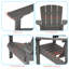 Chaise Adirondack en plastique Lall-183862280