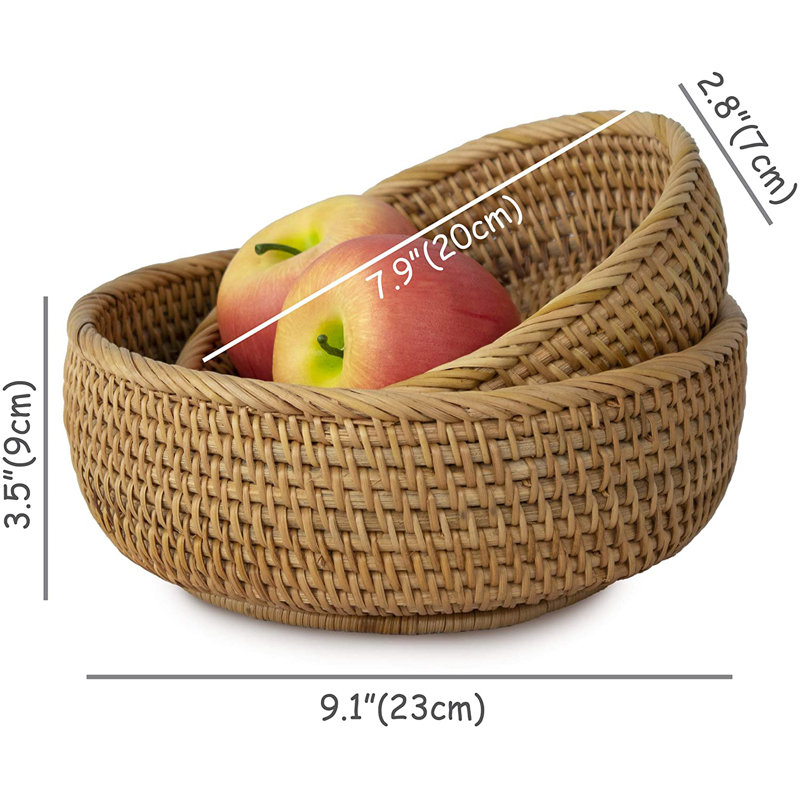 17 Stories Bribie Wicker Serving Bowl