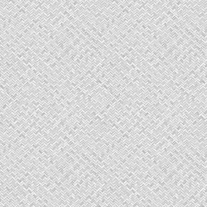 Flora Collection Chevron Weave Wallpaper Roll, Silver