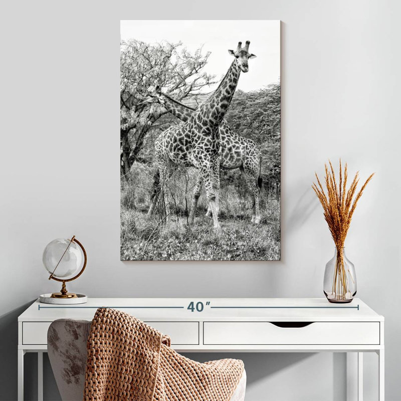 Mère et jeune girafe Brampt, H 30 po x l 20 po
