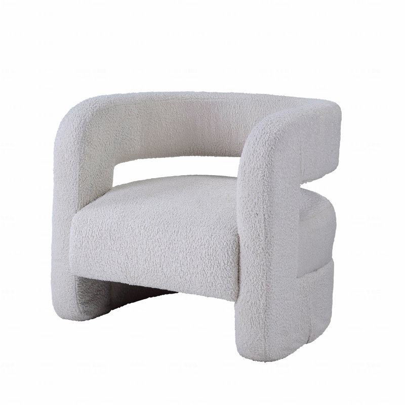 Fauteuil d'appoint en sherpa blanc