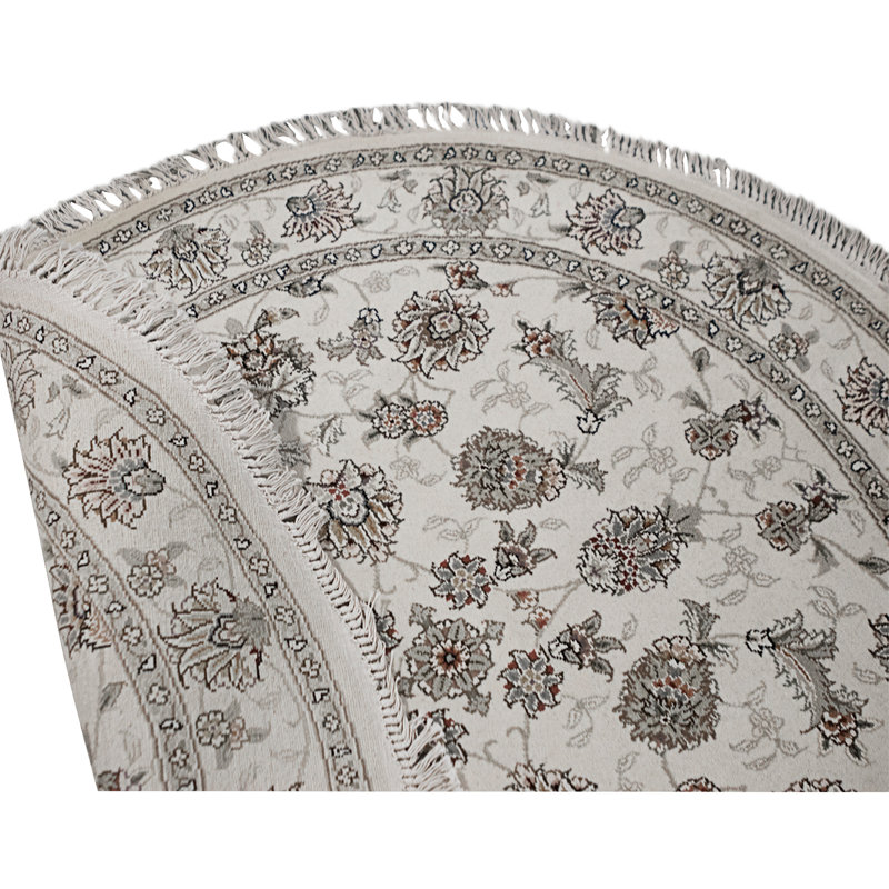 High-Quality Hand-Knotted Ivory Area Rug