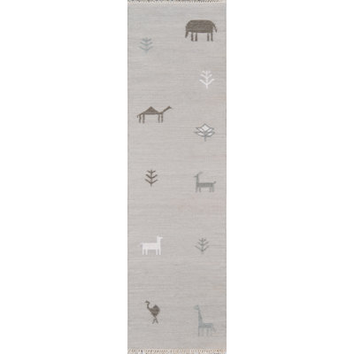 Thompson Wool Area Rug in Gray