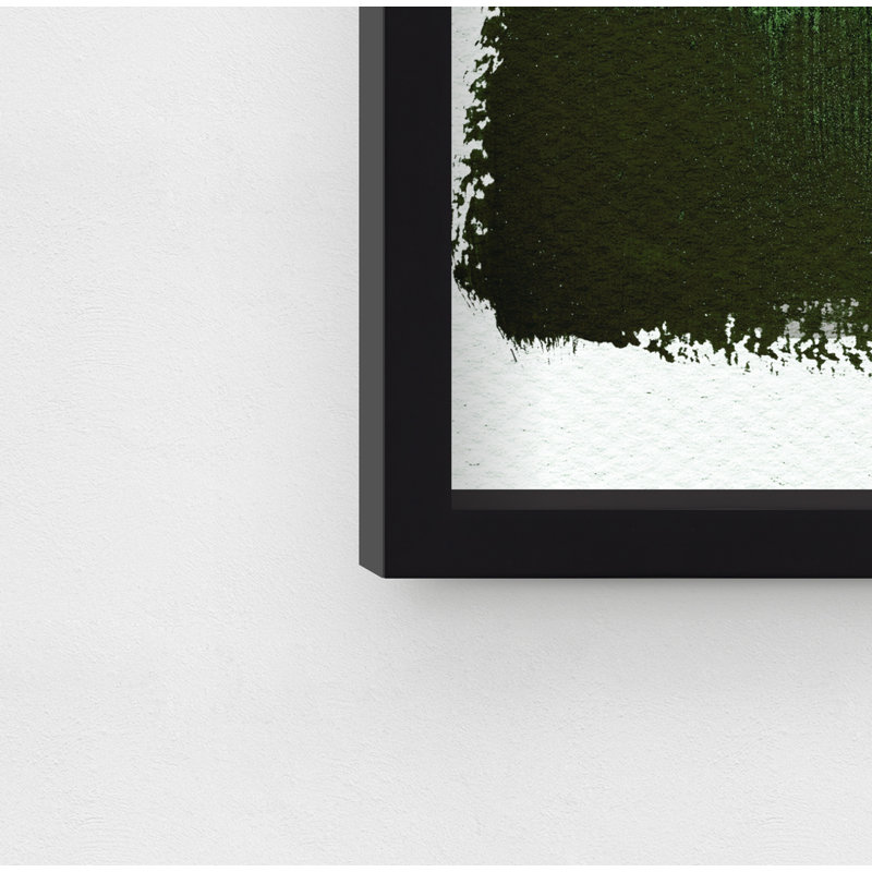 Moss Green, aquarelle abstraite «Cloudy Dream», peinture encadrée par Oliver Gal, H 17 po x l 17 po x P 0,5 po, Cadre noir