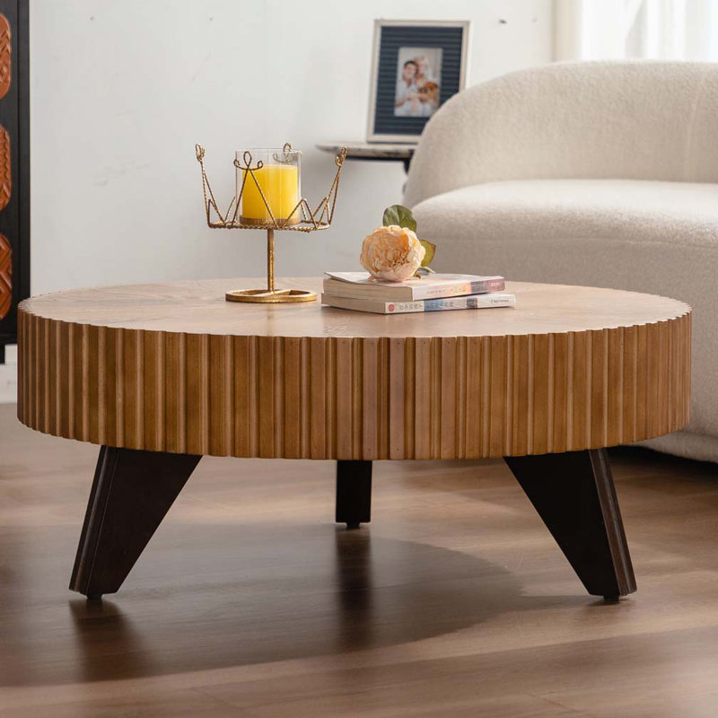 Table basse 35,4 po, Naturel/noir