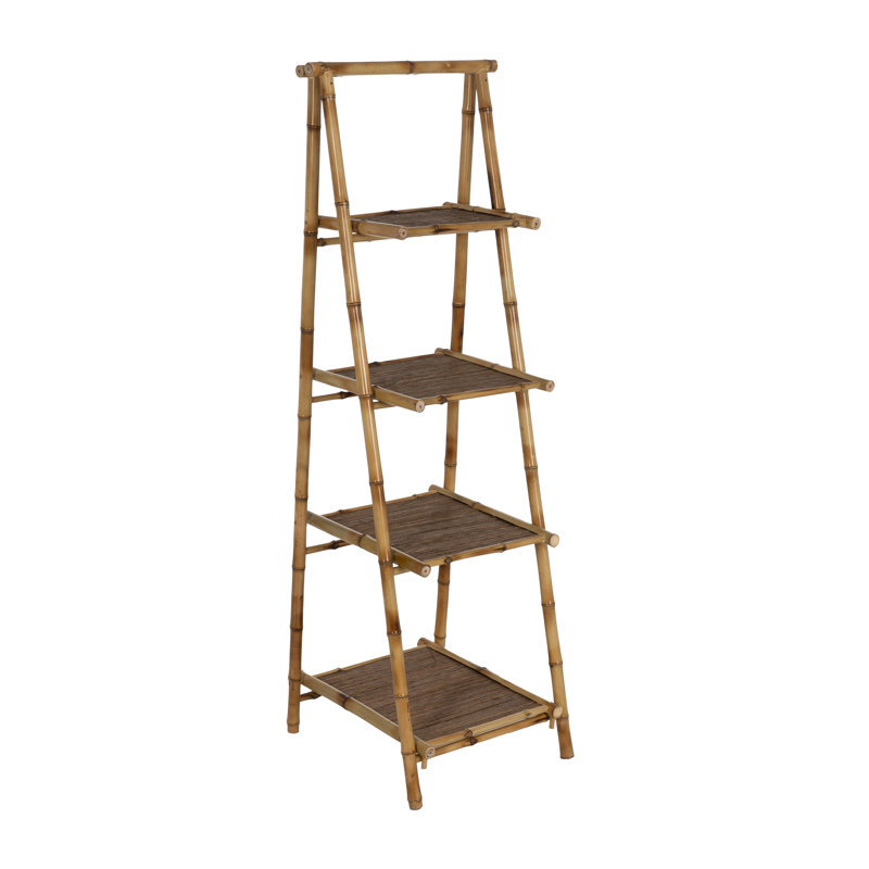 48cm W Bamboo / Rattan Shelving Unit