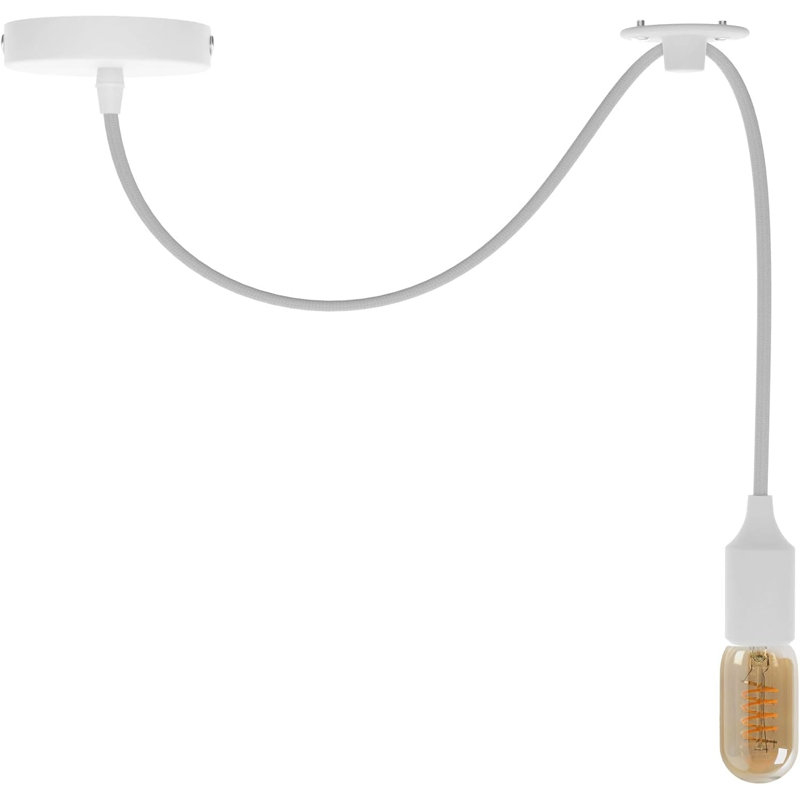 1 - Light Single Pendant, White, 207.5'' H x 10'' W x 10'' D