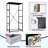4 Drawer Dresser for Bedroom, Narrow Chest of Drawers, Wooden Top and Study Iron Frame 18"x37.5"-(WxH)