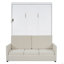 Lit escamotable mural Murphy avec coussin