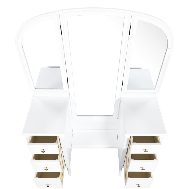 Camyla 46.5'' Modern Makeup Vanity Set