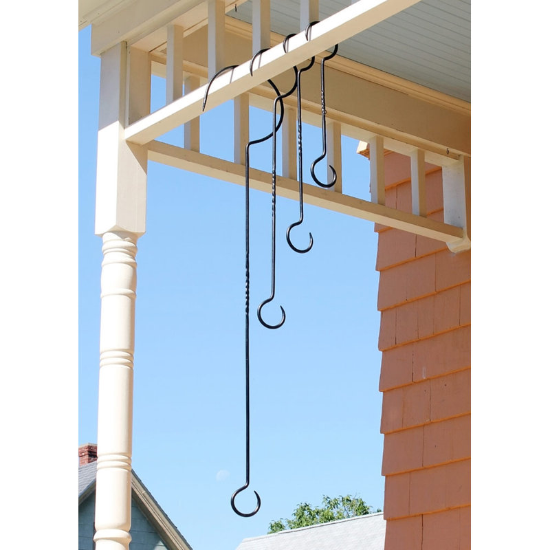 Black Metal 24-Inch Hook Extenders, Set of 2