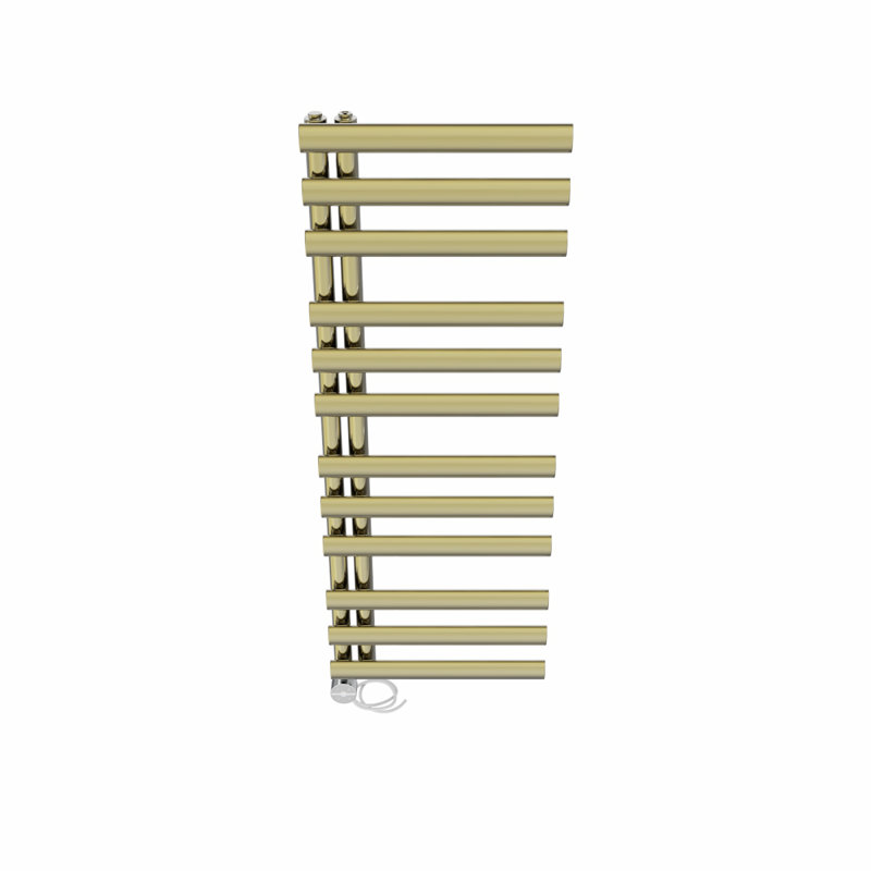 Nenita Designer Towel Rail Heated Towel Rails, Brushed Brass