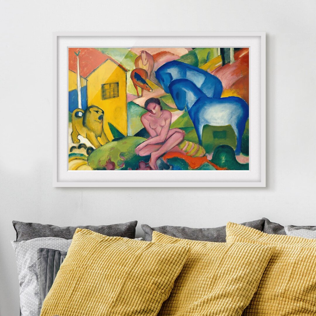 Gerahmtes Poster Der Traum von Franz Marc