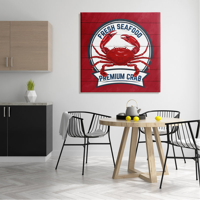 «Highland Dunes», art mural sur toile crabe et fruits de mer par Kim Allen, H 36 po x l 36 po x P 1,5 po