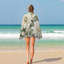 Serviette de plage blanche à motif floral Dahlia, serviette légère en microfibre à séchage rapide sans sable pour piscine, plage, douche, source chaude, yoga, voyage, 32 x 63 po