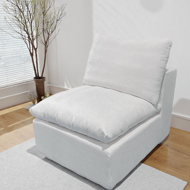 Canapé-lit simple à compression 39,4 po Kreyton, canapé modulaire sans assemblage, chenille grise, Gris