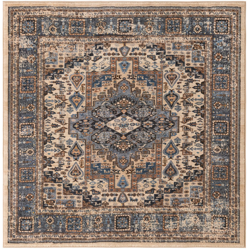 Qasr Tendria Rug, Square 5'3"