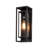 Classic Outdoor Wall Sconce 1 Light in Matte Black Rectangular-224478486