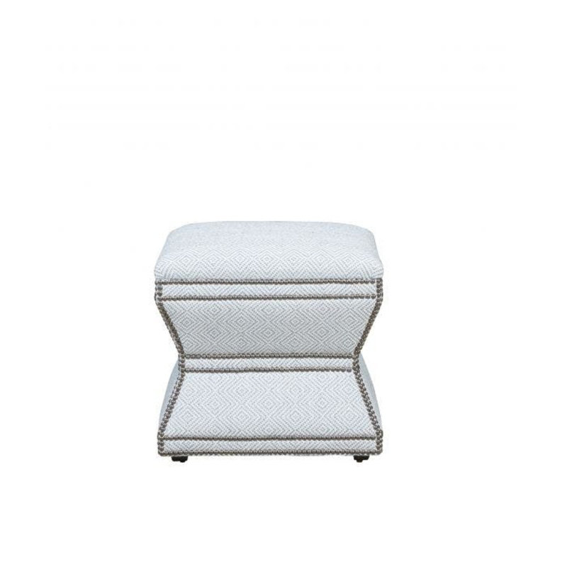 Anniston Square Ottoman, Putty (3152 65), Almond Buff, Aged Bronze