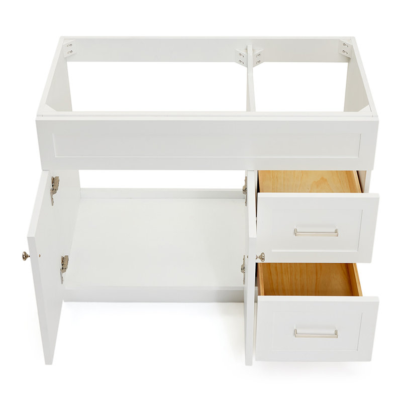 Base de meuble-lavabo double 42 po Paulla, Blanc