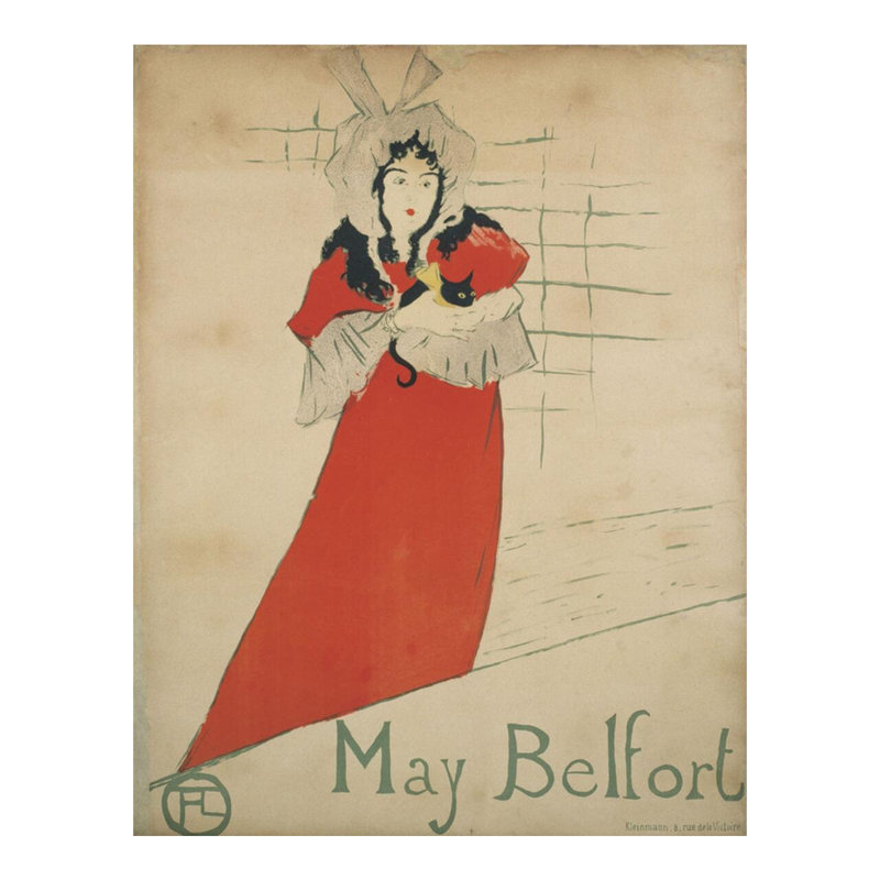 «May Belfort» par Henri de Toulouse-Lautrec - estampe numérique, H 20 po x l 16 po