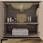Ensemble de meuble-lavabo simple en bois massif gris l 42 po x P 22 po Thayer-49550496-49550499