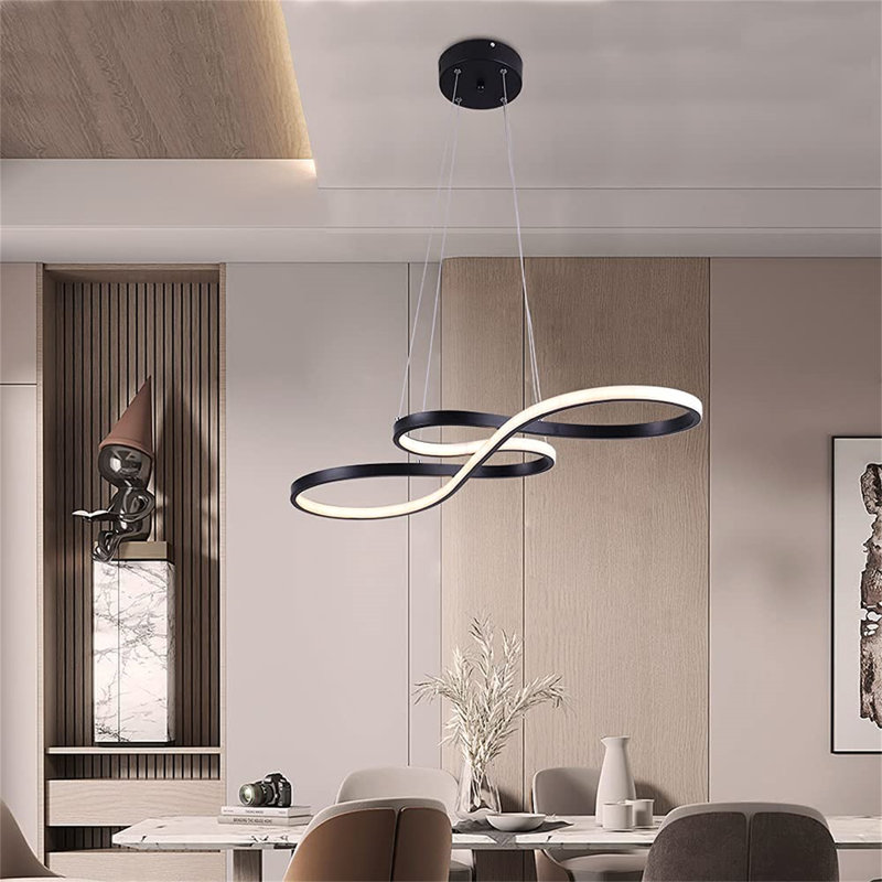 Adwoa 1 - Light Kitchen Island LED Chandelier, Black