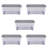 Wham 32L Box with Wheels & Folding Lid Pack of 5 Clear/Cool Grey