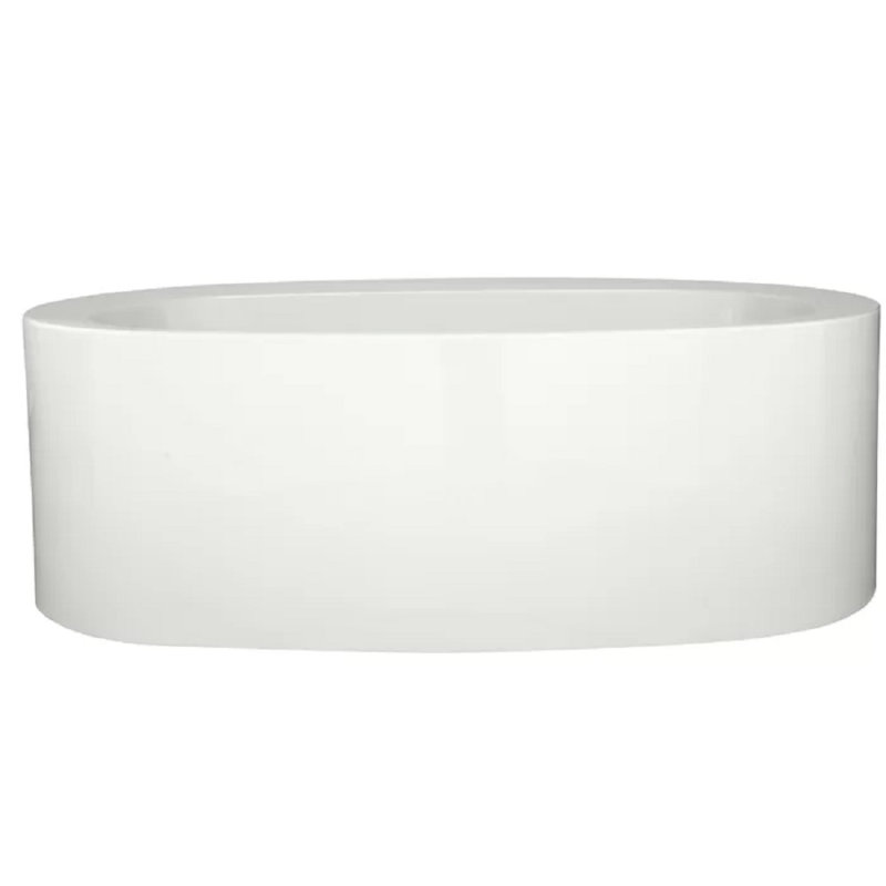 Rodin 72'' x 38'' Soaking Acrylic Bathtub, Matte White, White