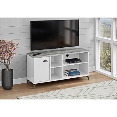 Meuble télé avec espace de rangement multimédia