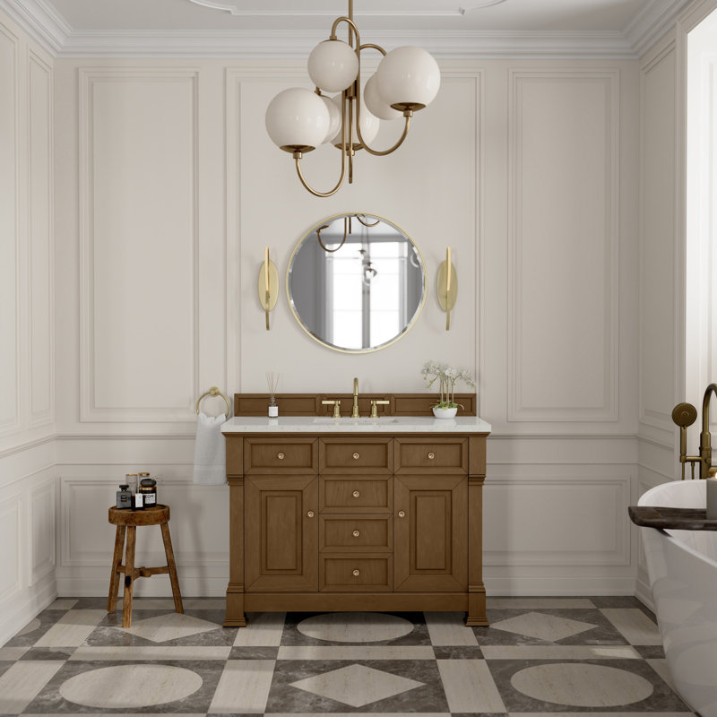 Brookfield 48'' W Single Vanity, Widespread, Lime Delight, Honey Oak