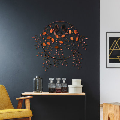 Handmade Decorative Metal Wall Accessory, 25.6 x 31.1 inches | 100% Metal, Thickness: 0.06 inches | Unique Hand-Painted Design, Variations in Color & Texture | Perfect for Home Décor, Living Room & Office Spaces