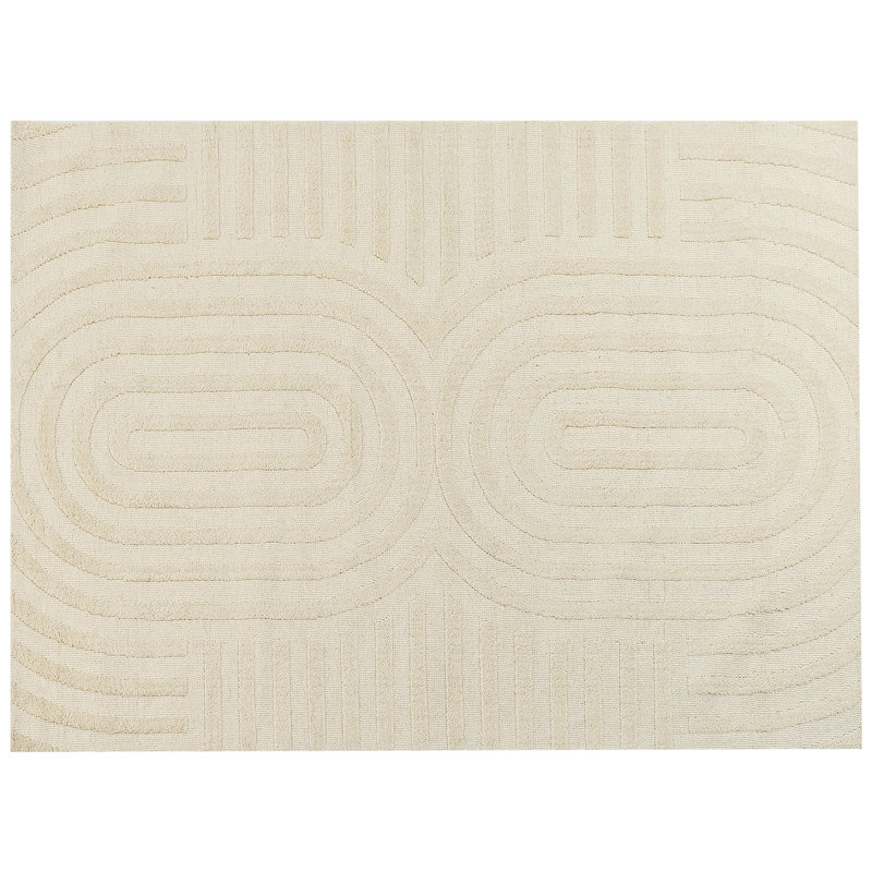 Brunton Rectangle Geometric Wool Area Rug, Rectangle 300 x 400cm