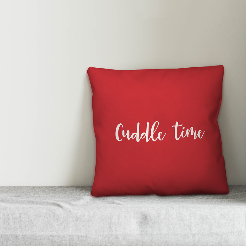  Coussin Cuddle Time, Rouge / Blanc, Coussin décoratif