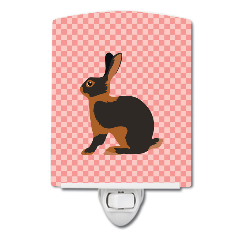 Rabbit Check Ceramic Night Light