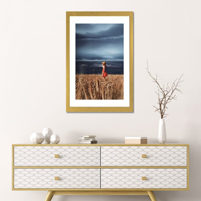 «Wheat Fields and Thunderstorm» par Hobopeeba - reproduction de photo