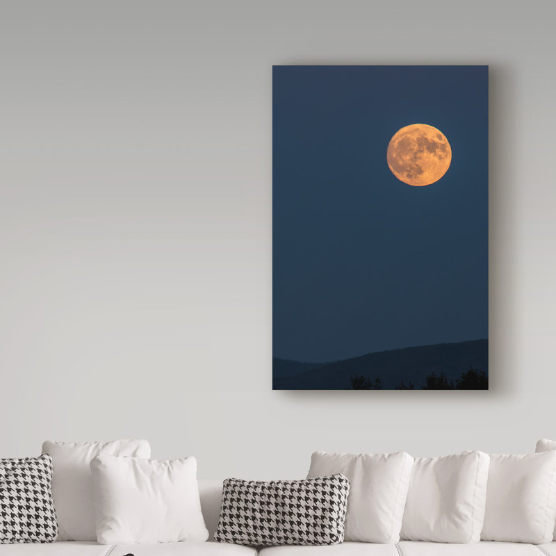 « supermoon », impression sur toile tendue, reproduction d’art sur toile tendue, H 47 po x l 30 po x P 2 po