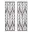 2 panneaux d'art mural en bois taillé gris - l 12 po x H 36 po au fini complexe récupéré 4 crochets pour la création de décor de chambre à coucher