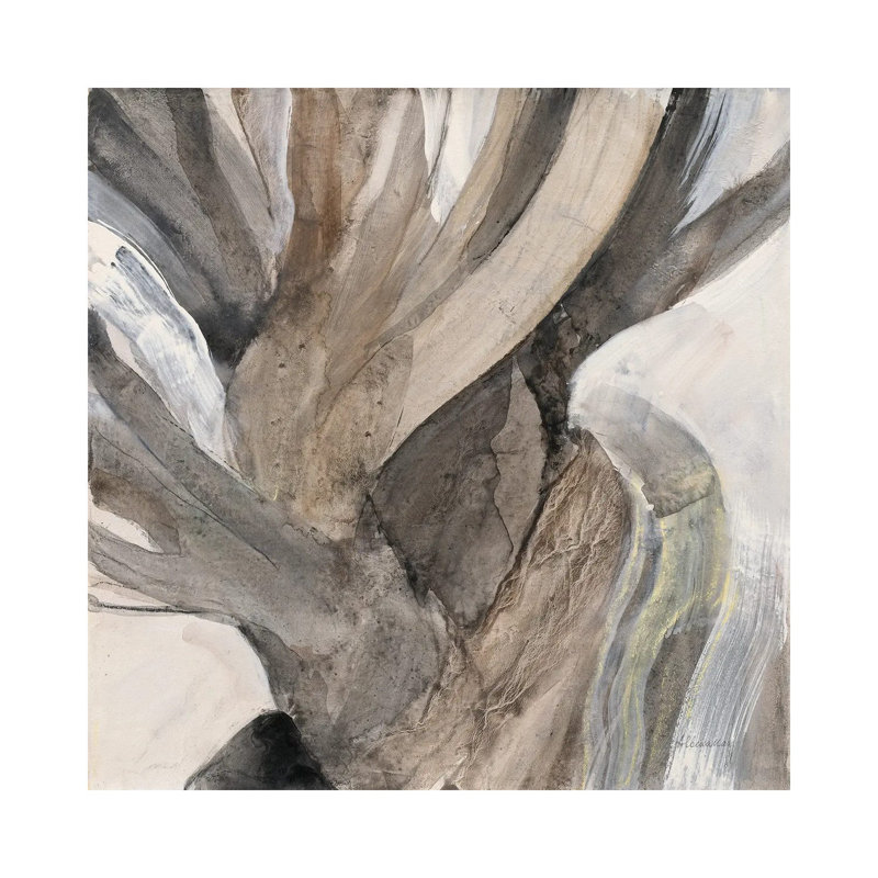 «Driftwood I» par - Toile tendue, H 12 po x l 12 po x P 0,75 po, Toile tendue