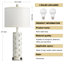 Lampe de chevet de 68,5 cm (27 po) avec projection d'ombres, design ajouré, ports USB et ampoules DEL incluses-1678160389