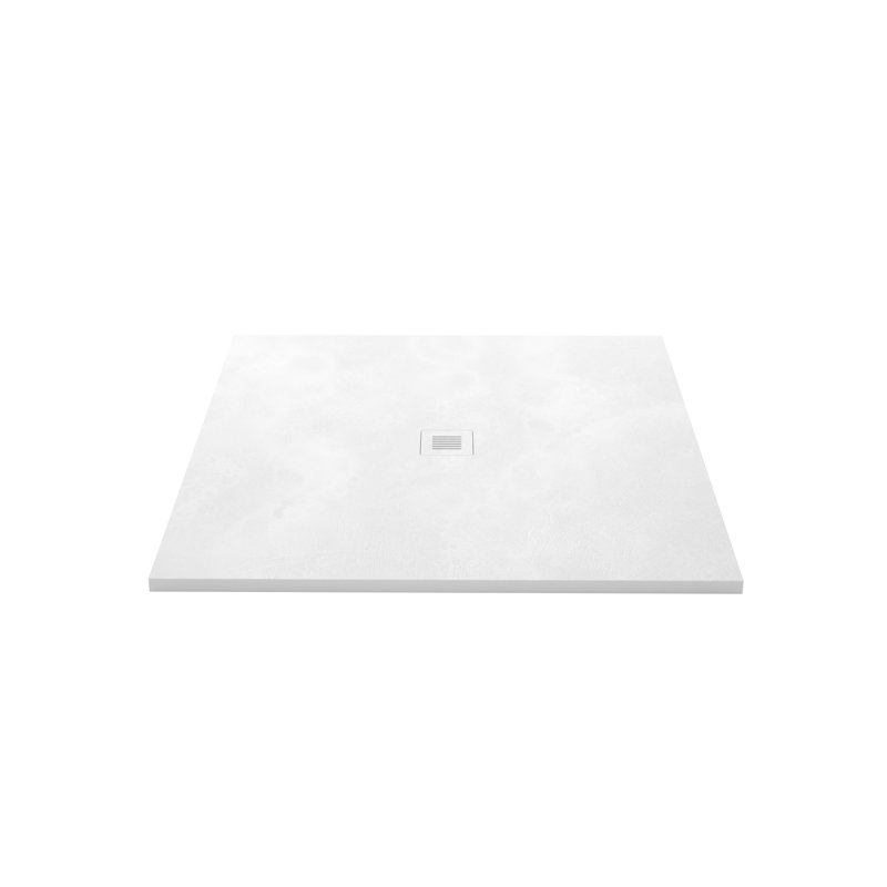 Base de douche 48 x 48 Feel Collection, Blanc béton